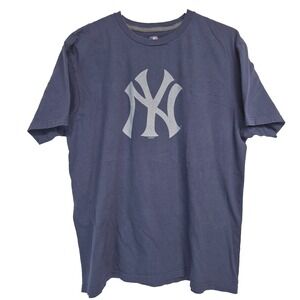MLB NY Yankees Adults Baseball‎ Fan TShirt Logo Size XL Blue Team Sports